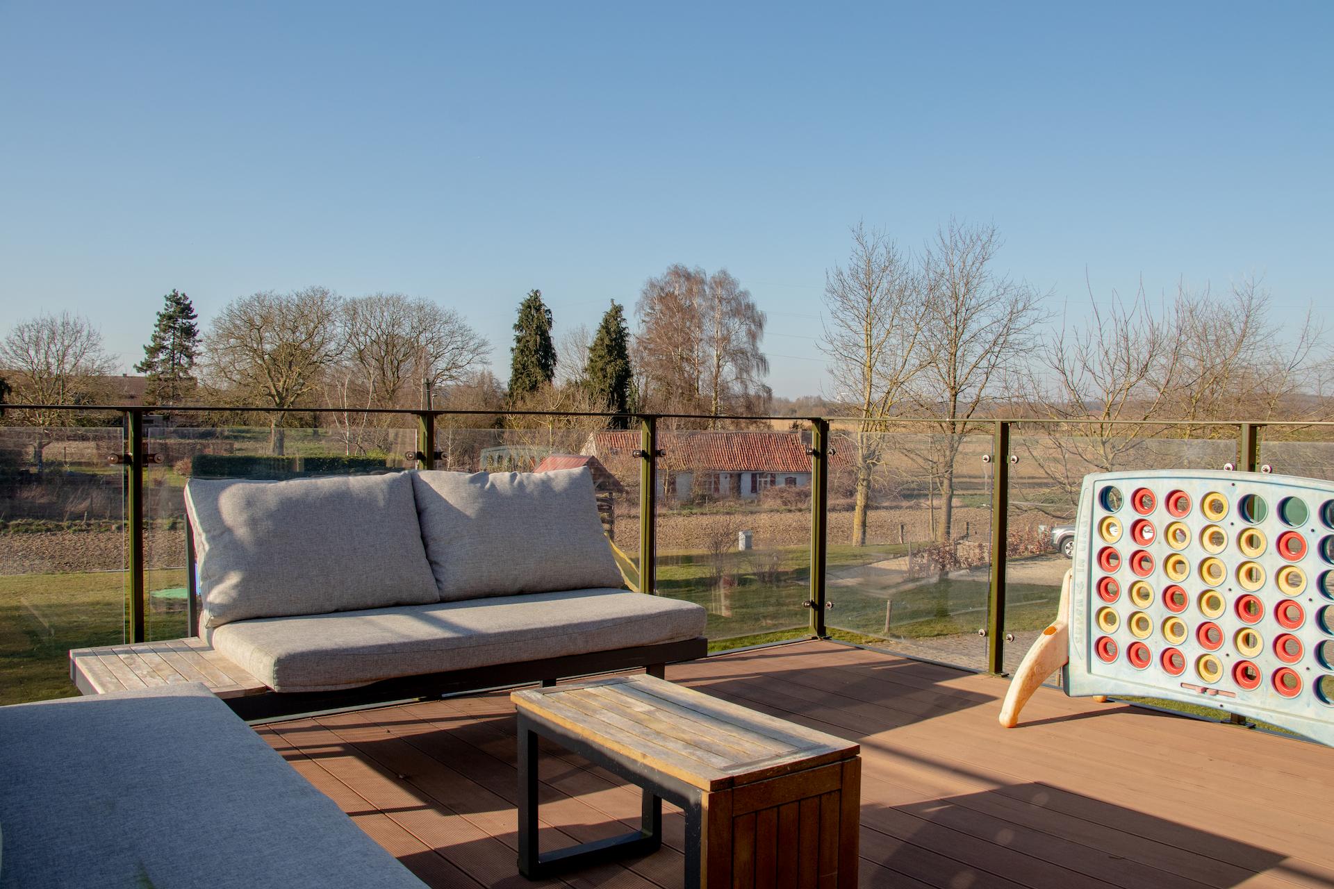 Terrasse der Ferienunterkunft La Grange de l’anc. Seigneurie de Boucaut