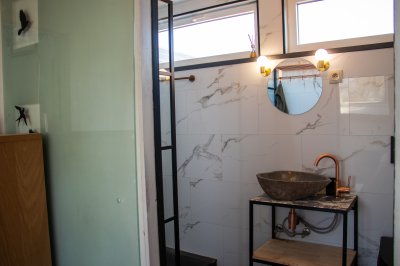 Badezimmer des Ferienhauses Le Fénil
